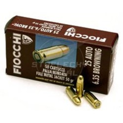 Munición Fiocchi 6.35 Brow.  -  50 grains  -  Blindada