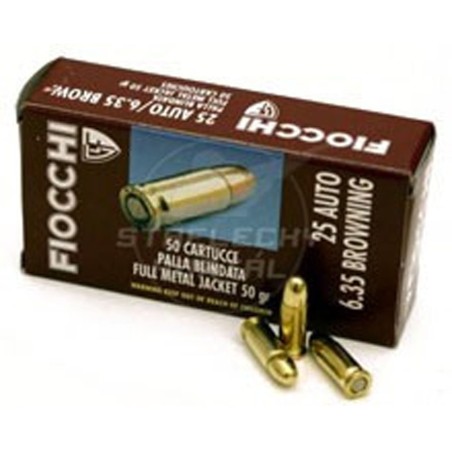 Munición Fiocchi 6.35 Brow.  -  50 grains  -  Blindada