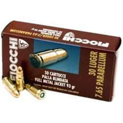 Munición Fiocchi 7.65 Para.  -  93 grains  -  Blindada