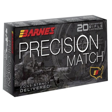 Munición metálica Barnes Precision Match  -  6.5 Creedmoor  -  140 grains