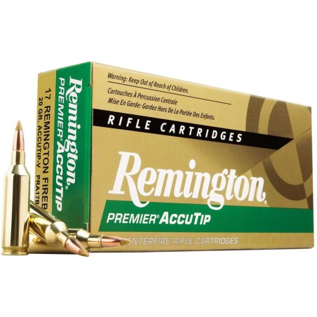 Munición metálica Remington Premier Accutip - V  -  243 Win.  -  75 grains