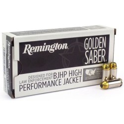 Munición Remington  -  Golden Saber HPJ  -  9mm. BJHP  -  124 grains