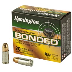 Munición Remington Golden Saber Bonded  -  9mm. BJHP  -  147 grains