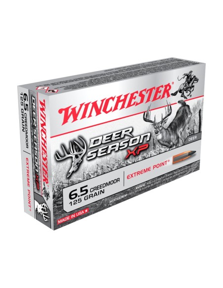 Munición metálica Winchester 6.5 Creedmoor  -  Extreme Point  -  125 grains