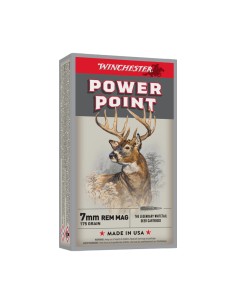 Munición metálica WINCHESTER 7 mm Rem Mag - Power-Point - 175 grains