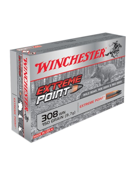 Munición metálica Winchester 308 Win  -  Extreme Point  -  150 grains