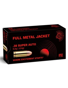 Munición metálica Geco Pistola .38 Super Auto - FMJ - 123 grains