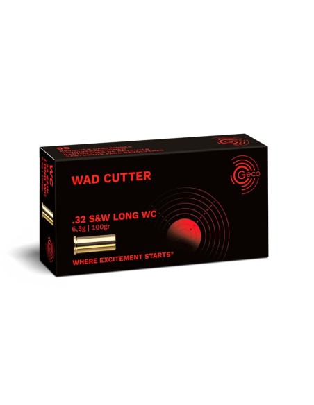 Munición metálica Geco Revólver .32 S&W - WC - 100 grains