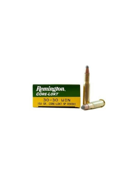 Munición metálica Remington Core - Lokt  -  30 - 30  -  150 grains