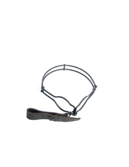 Portacazas acero inoxidable con correa de cuero