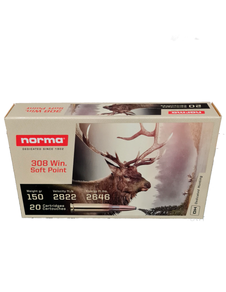 Munición metálica Norma .308 Win Soft Point