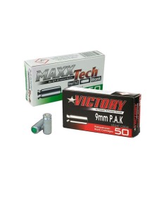 Munición Fogueo Pistola 50 uds. 9 mm P.A.K.