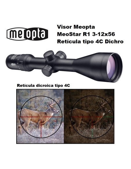 Meopta - Visor Meostar R1 - 3-12x56 - RD 4C Dichro