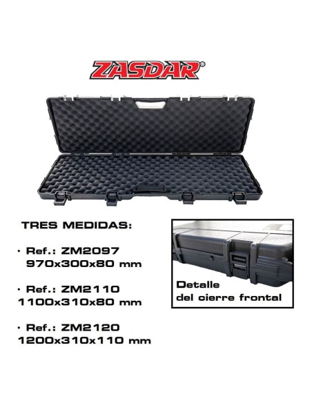 Maletin Arma Larga Zasdar Mod. 2097 - 970x300x80 Mm - Negro