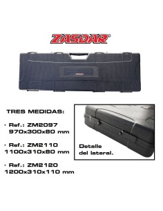 Maletin Arma Larga Zasdar Mod. 2110 - 1100x310x80 Mm - Negro