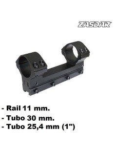 Monturas Zasdar MonoBlock  �25 - �30 mm Rail 11mm Dovetail- Regulable.