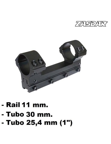 Monturas Zasdar MonoBlock  �25 - �30 mm Rail 11mm Dovetail- Regulable.