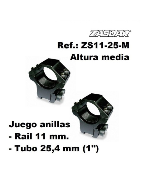 Monturas Zasdar Altura Media  �25 mm / rail 9 - 11 mm