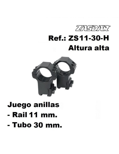 Monturas Zasdar Altura Alta  �30 mm  rail 9-11 mm