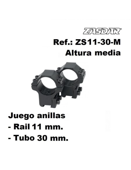 Monturas Zasdar Altura Media  �30 mm  rail 9-11 mm