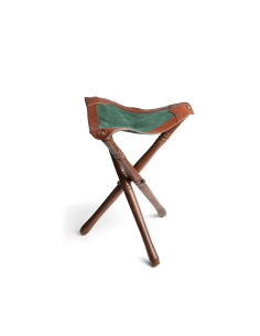 Banquillo Cuero Afelpado Verde