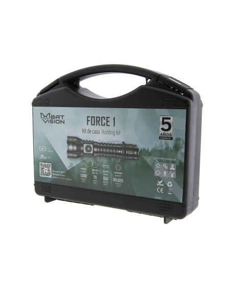 Linterna Force One 1,000 Lum. Kit Caza