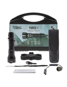 Linterna Force One 1,000 Lum. Kit Caza