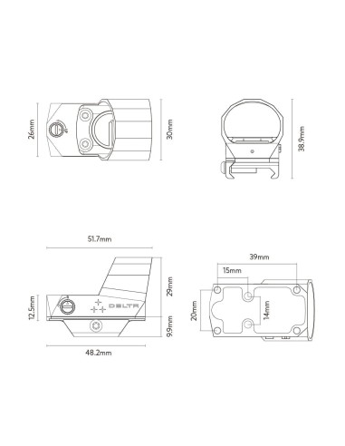 Visor Holográfico Minidot III 3 Moa con Montura Picatinny Delta Optical