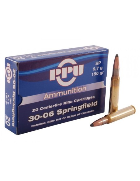 Munición PPU 30-06 Spr - 180 grains  -  SP