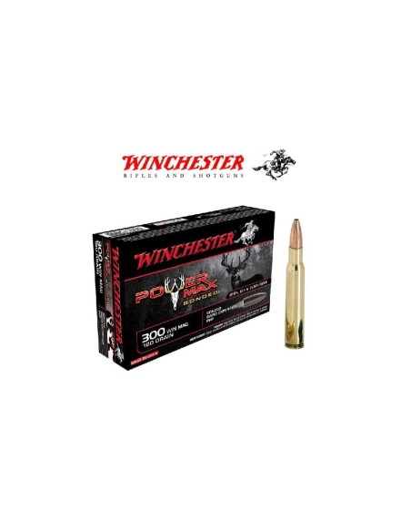 Munición metálica Winchester 300 Win Mag  -  Power - Max  -  180 grains