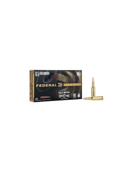 Munición metálica Federal Gold Medal Centerstrike  -  6.5 Creedmoor  -  140 grains