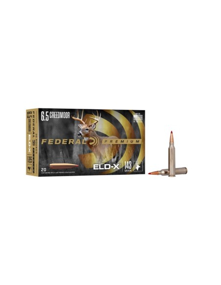 Munición metálica Federal Hornady ELD-X  -  6.5 Creedmoor  -  143 grains