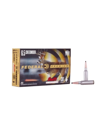 Munición metálica Federal Swift Scirocco Ii  -  6.5 Creedmoor  -  130 grains