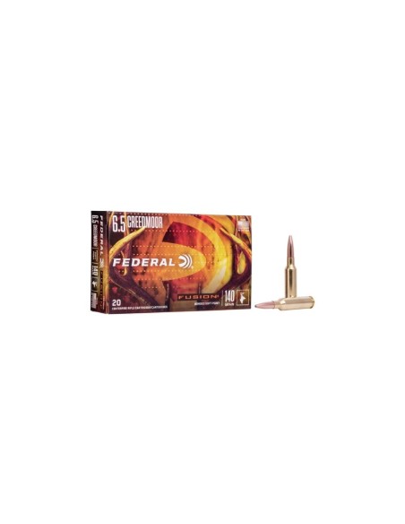 Munición metálica Federal Fusion  -  6.5 Creedmoor  -  140 grains
