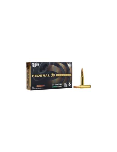 Munición metálica Federal Gold Medal Sierra Matchking  -  308 Win.  -  175 grains