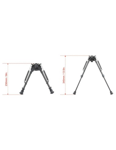 Bípode Vector Optics Carbon Fiber 9-13.5" Swivel Spring