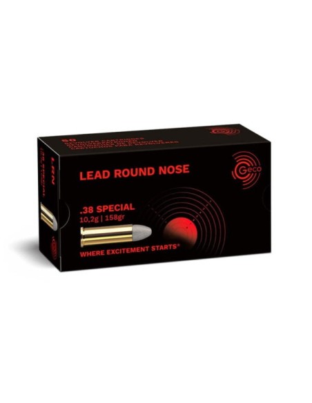 Munición metálica Geco Revólver .38 Special - HSP - 157 grains