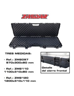 Maletin Arma Larga Zasdar Mod. 2120 - 1200x310x110 Mm - Negro