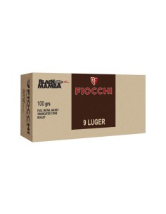 Munición FIOCCHI Top Defence BLACK MAMBA - 9mm. Para. - 100 grains - FMJTC