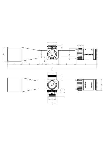 Visor Schmidt & Bender SB PM II Ultra Short 3-20x50