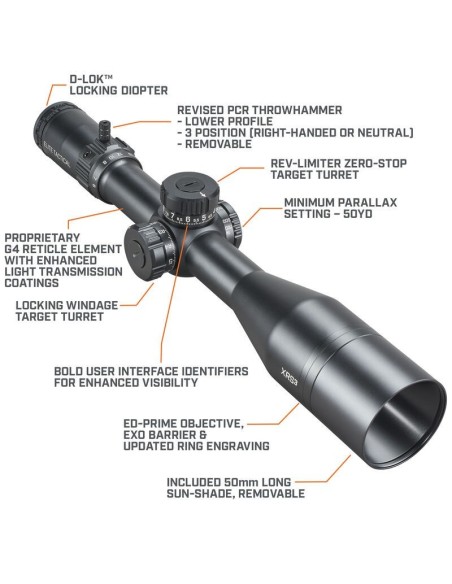 Visor BUSHNELL ELITE TACTICAL XRS3 6-36x56 FFP G4P