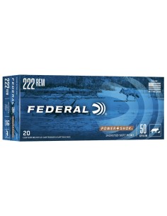 Munición metálica FEDERAL Power-Shok - 222 Rem. - 50 grains - SP