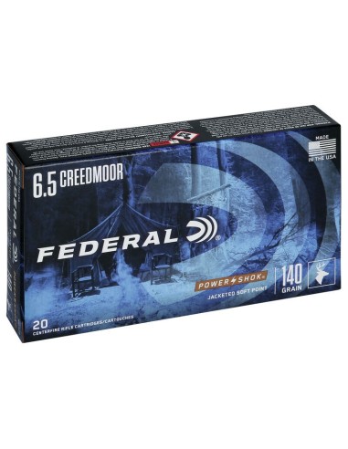 Munición metálica FEDERAL Power-Shok - 6.5 Creedmoor - 140 grains - SP
