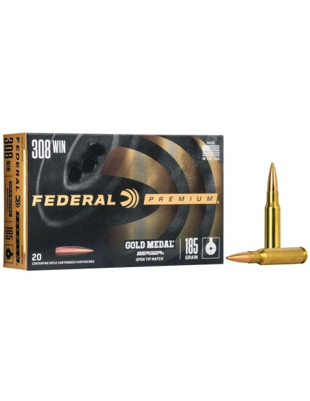 Munición metálica FEDERAL Gold Medal Berger - 308 Win. - 185 grains