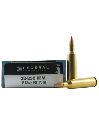 Munición metálica FEDERAL Power-Shok - 22-250 Rem. - 55 grains - SP