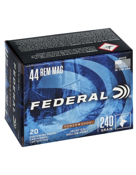 Munición metálica FEDERAL Power-Shok - 44 Rem. Mag. - 240 grains - JHP