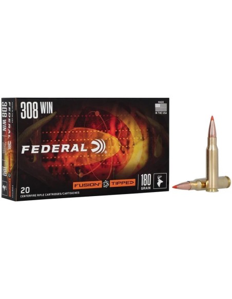 Munición metálica FEDERAL Fusion Tipped - 308 Win. - 180 grains