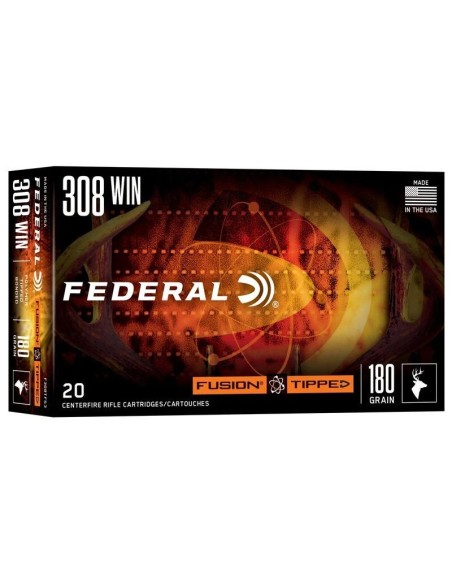 Munición metálica FEDERAL Fusion Tipped - 308 Win. - 180 grains