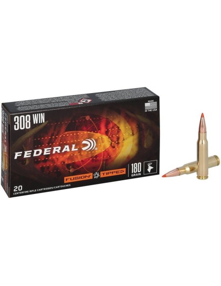 Munición metálica FEDERAL Fusion Tipped - 308 Win. - 180 grains