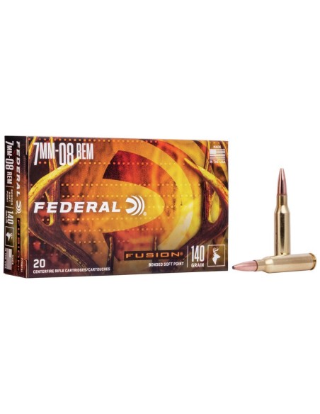 Munición metálica FEDERAL Fusion - 7mm-08 - 140 grains